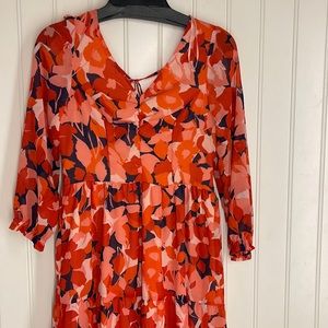 NWT Sincerely Jules FLORAL sleeves Dress SIZE SMALL
